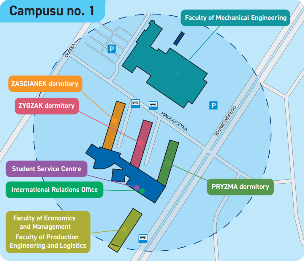 Map of a campus no. 1