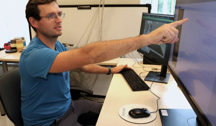 Academic teacher during the work in the laboratory