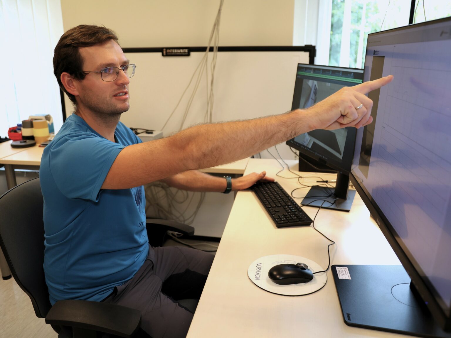 Academic teacher during the work in the laboratory